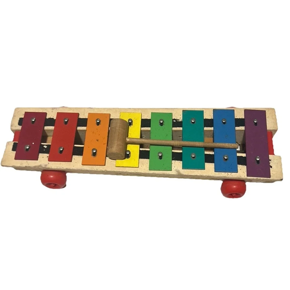 Vintage Fisher Price Pull A Tune Xylophone Pull Toy 870 1964 No Pull String